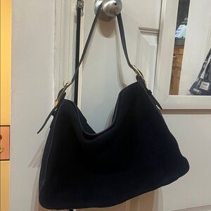 J. Crew navy suede Hobo Shoulder Bag